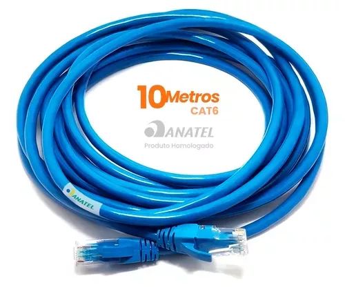 CABO DE REDE RJ45 CAT6 10 METROS