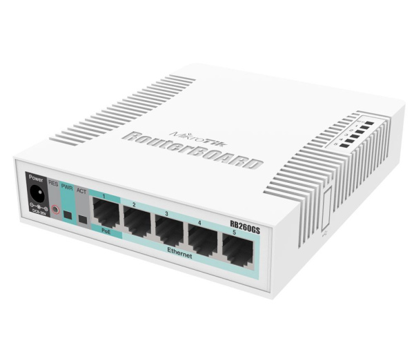 MIKROTIK RB 260GSP 5X GIGABIT POE OUT ETHERNET SMART SWITCH, SFP, SWOS